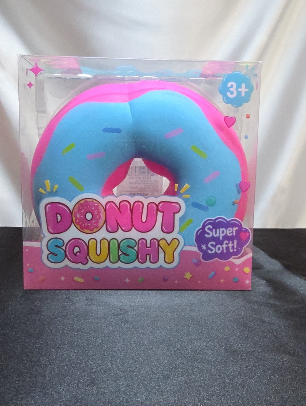 Donut Squishy Plush Toy - Pink & Blue